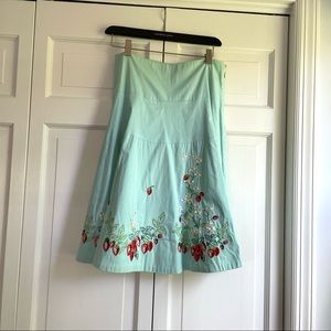 Rare Anthropologie Elevenses Strawberry Skirt